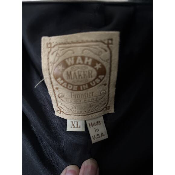 Wah Maker Frontier Clothing Vest Men XL 48 Green/black Paisly Waistcoat USA Made - Picture 2 of 14